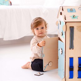 Set - BusyBoard maison natura/menthe et cube créatif
