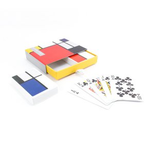 Set mit 2 Kartenspielen, Piet Mondriaan