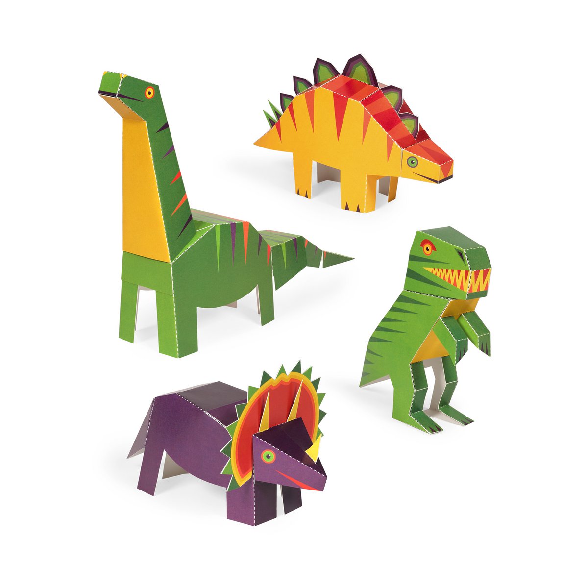 Jouets en papier dinosaures