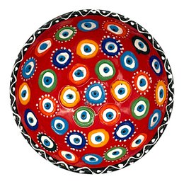 Keramikschale - Evil Eye - Rot - 12 cm