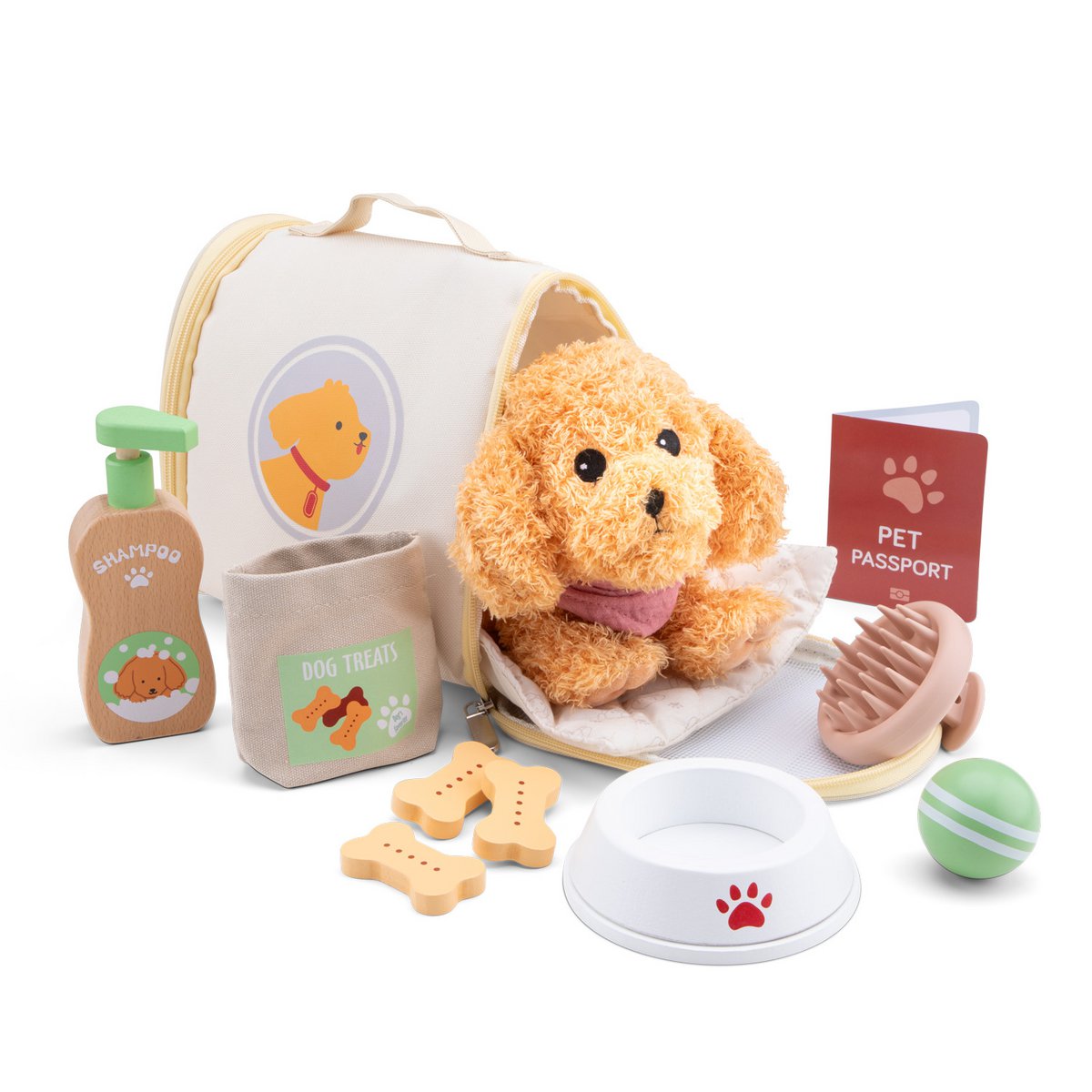 Speelgoed Knuffelverzorgingsset met Knuffel Hond