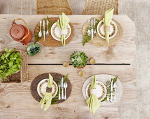 Napkin rings RATTAN - SET/4 - 4.5x5 cm