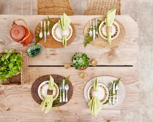 Napkin rings RATTAN - SET/4 - 4.5x5 cm