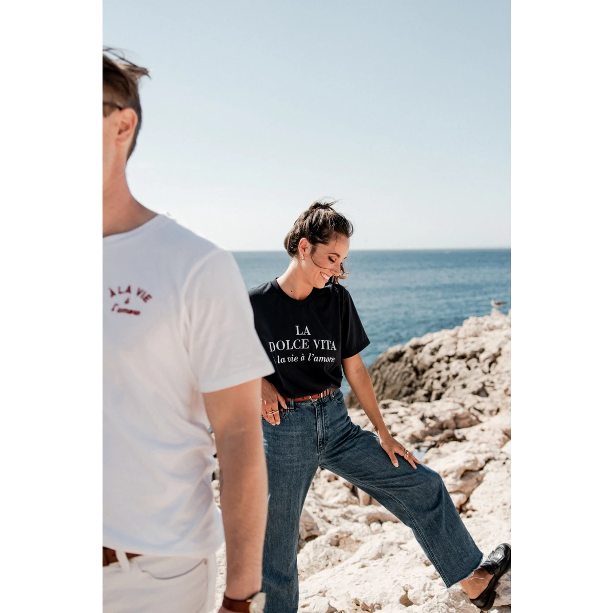 Dunkelblaues Dolce Vita-T-Shirt