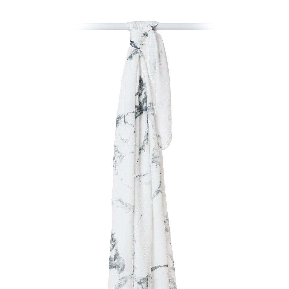 Lulujo swaddle bamboo 120x120 - Marble
