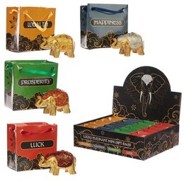 Metallic Glitter Lucky Elephant i en mini-gavepose