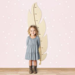 Nursery Wall Growth Meter, Feather-Themed Height Chart for Kids