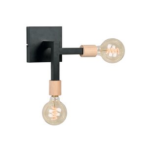 Hazer Loco Wall Lamp - Black - Metal - OFFER 25 x 27 x 14 cm