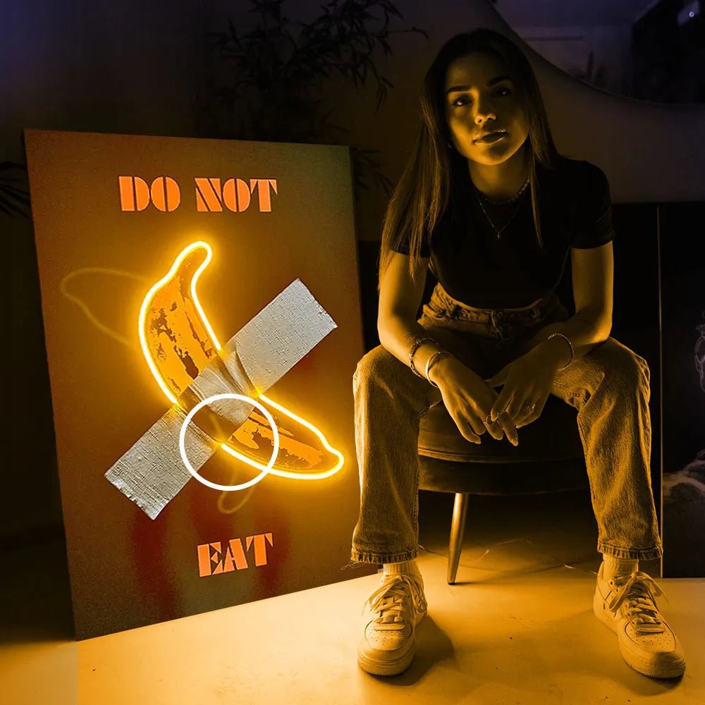 Non mangiare questa banana | Arte della parete a LED
