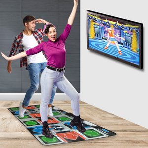Mad Monkey - dansmat voor kinderen - dansmat voor 2 spelers - muziekmat met meer dan 100 liedjes, 9 spelletjes en 3 moeilijkheidsgraden