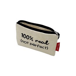 Punge/pung/kortholder til kvinder "100 % ægte. Ikke perfekt"