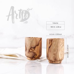 Tazze personalizzate in legno d'ulivo – Tazze da caffè e tè in legno fatte a mano
