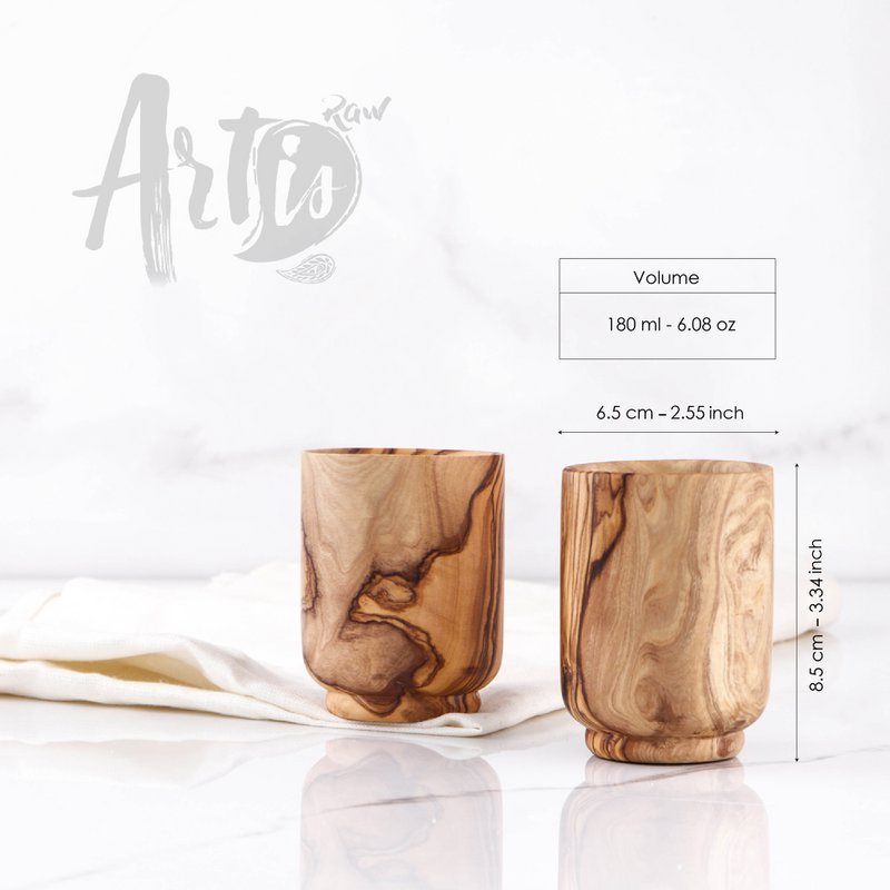 Tazze personalizzate in legno d'ulivo – Tazze da caffè e tè in legno fatte a mano
