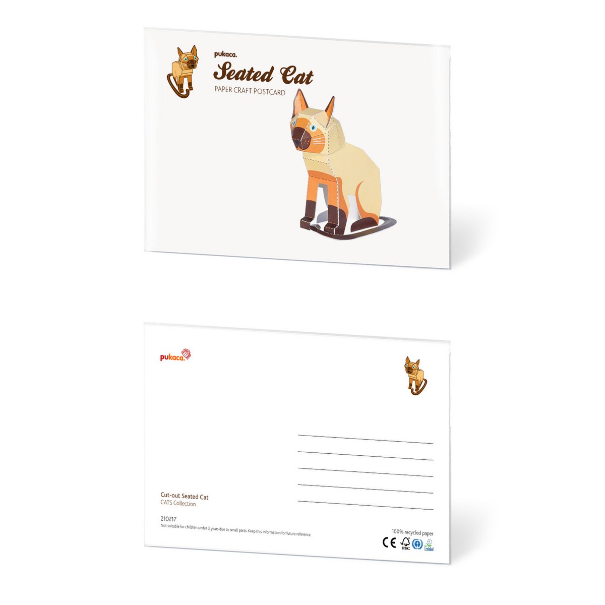 Seated Cat Postcard