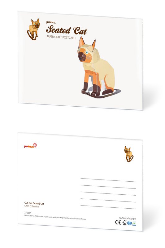 Seated Cat Postcard