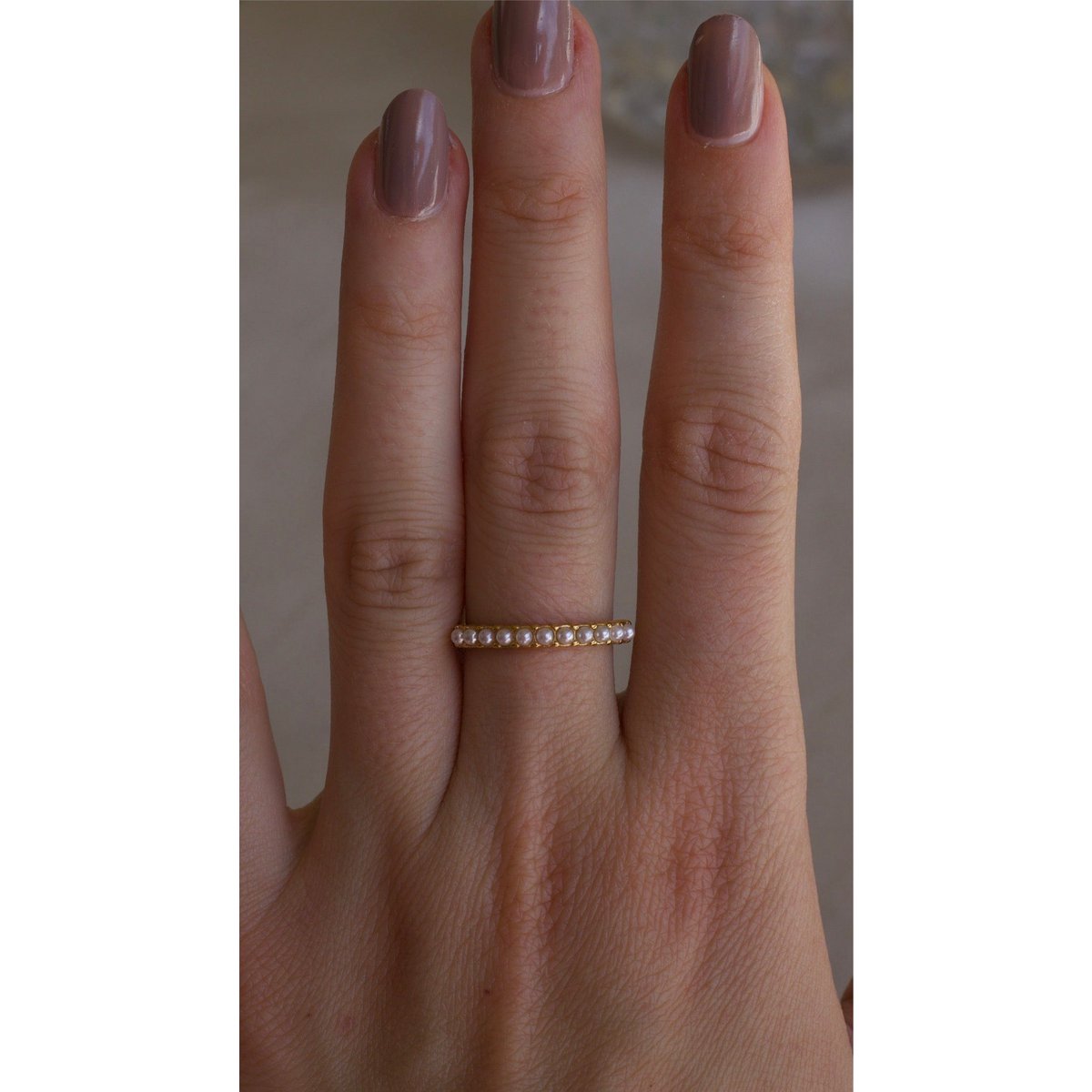 Africa - Anello vintage con perla in oro