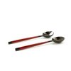 Small crab claw-shaped round cutlery with red lacquer