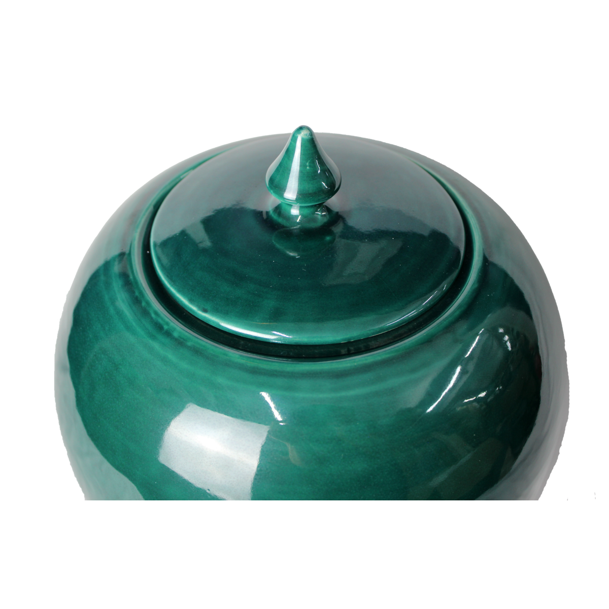 VASO VANO VERDE CERAMICA VERDE 25 CM con coperchio