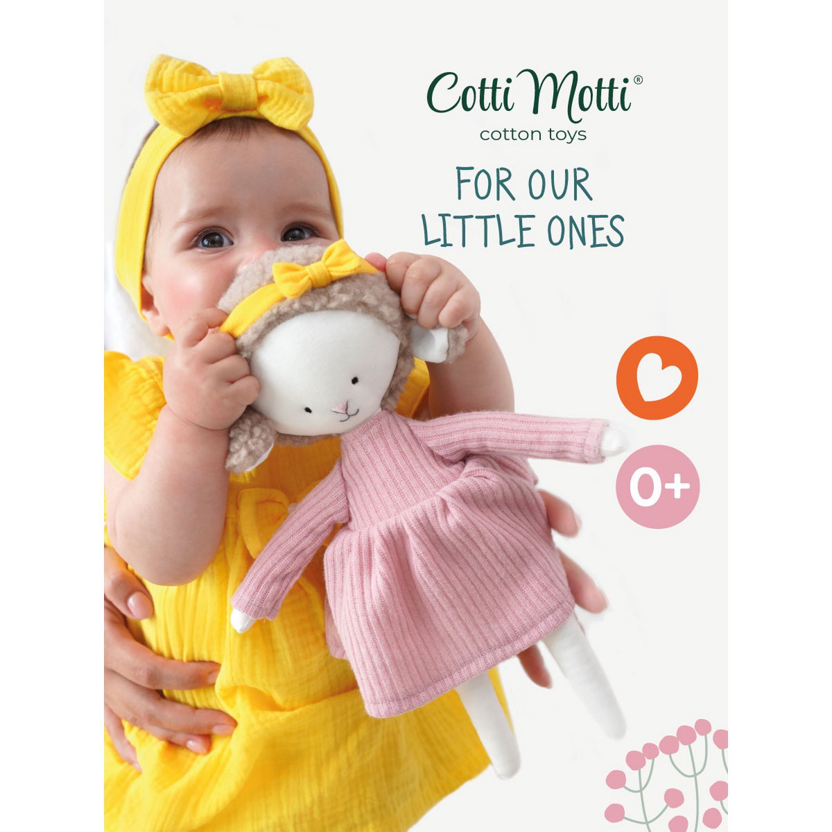 Cotton Soft Toy, Cotti Motti - Zoe The Sheep (30 cm)