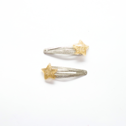 Hair clips - Gold Stars