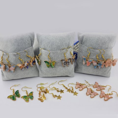 %2323 OW pack 12 pairs butterfly earrings