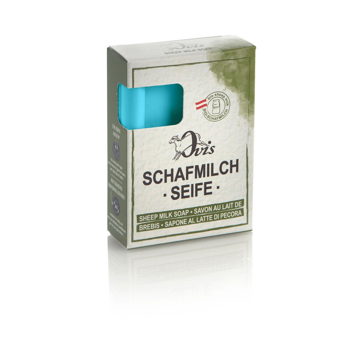 Ovis-Seife Eckig verp.TotesMeer Salz 8,5x6cm 100 g