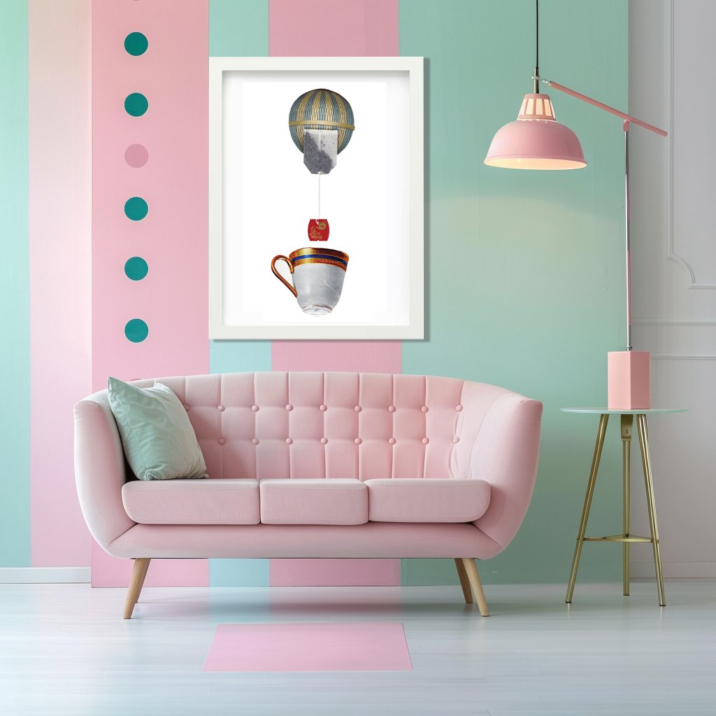 Kunsttryk | Luftballon med varm te