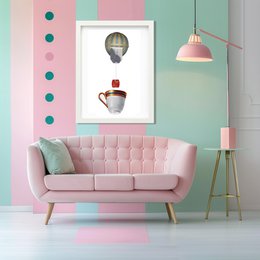 Kunsttryk | Luftballon med varm te