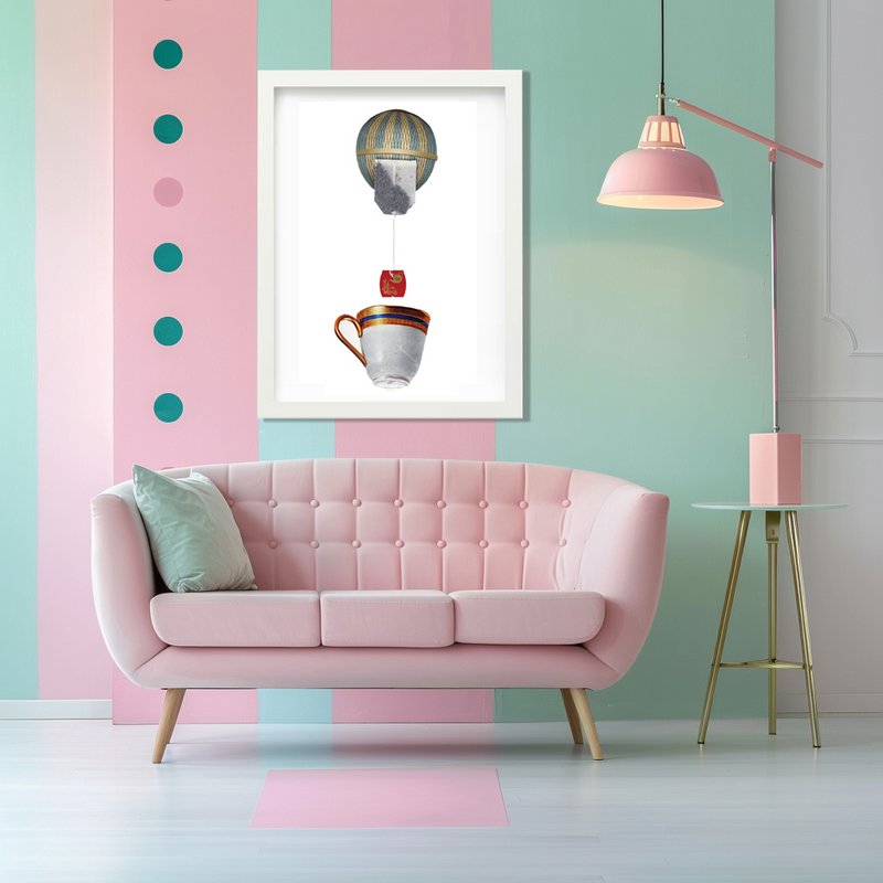 Kunsttryk | Luftballon med varm te