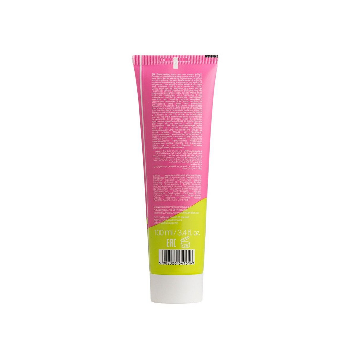 Crema regeneradora para manos y uñas Vollaré Cosmetics - 100 ml