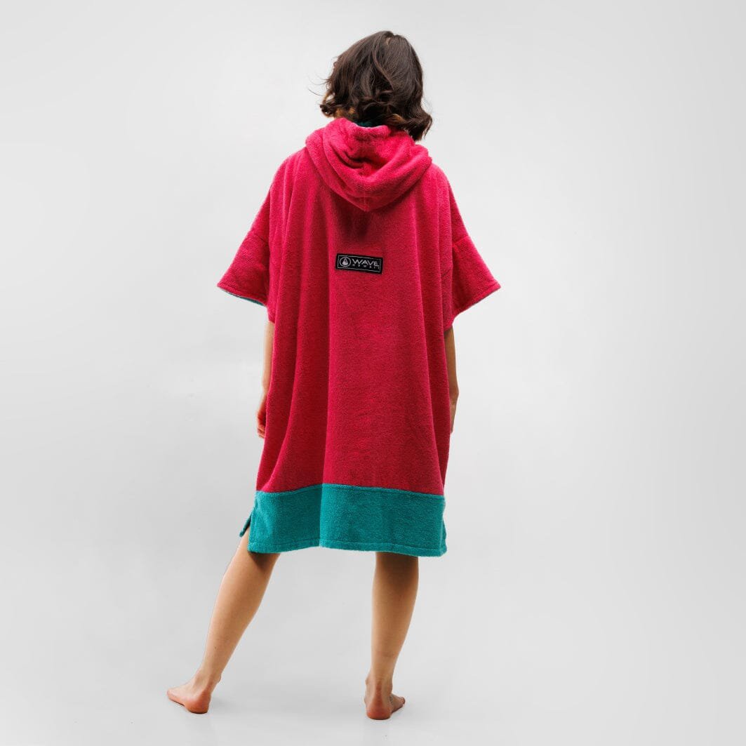 Poncho Pink Wave, terciopelo Baumwolle