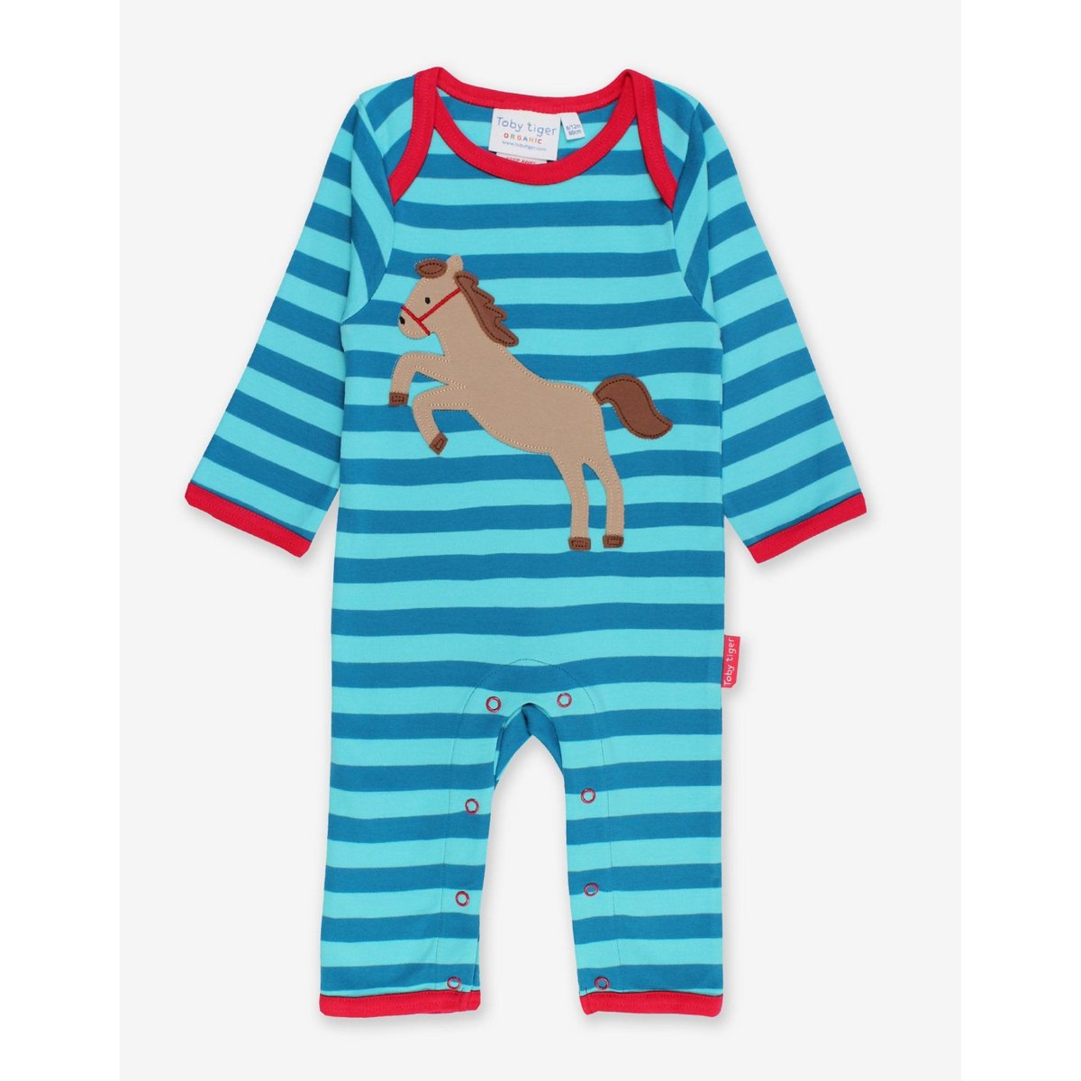 Pyjama en coton biologique avec application cheval
