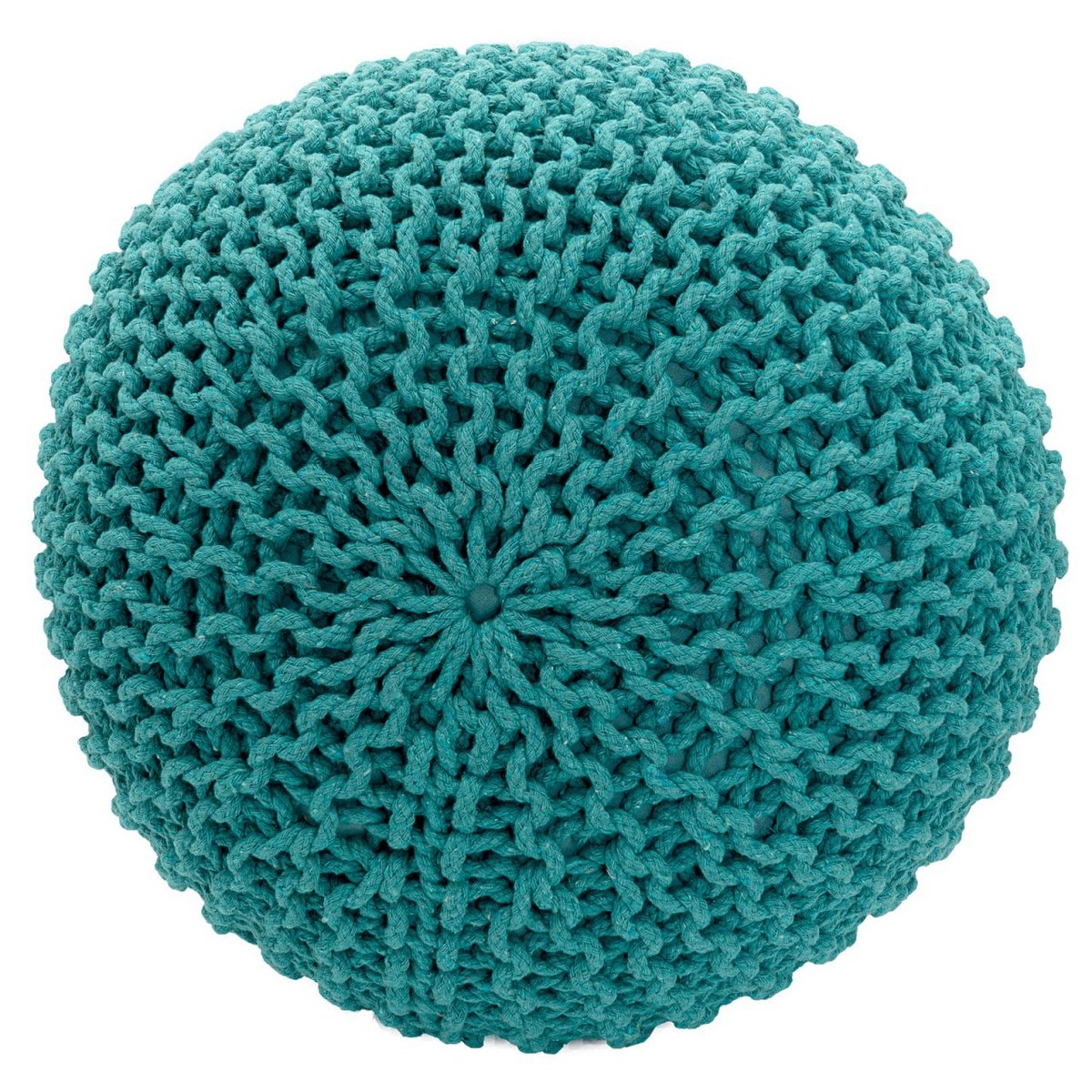 Pouf Ø 55 h 37 h 37 tabouret de tricot siège de planche de sol de pouf durable