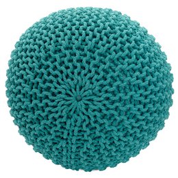 Pouf Ø 55 H 37 H 37 Strickhocker Sitzpouf Bodenkissen nachhaltig