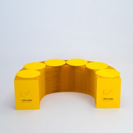Foldbar papirbænk - gul