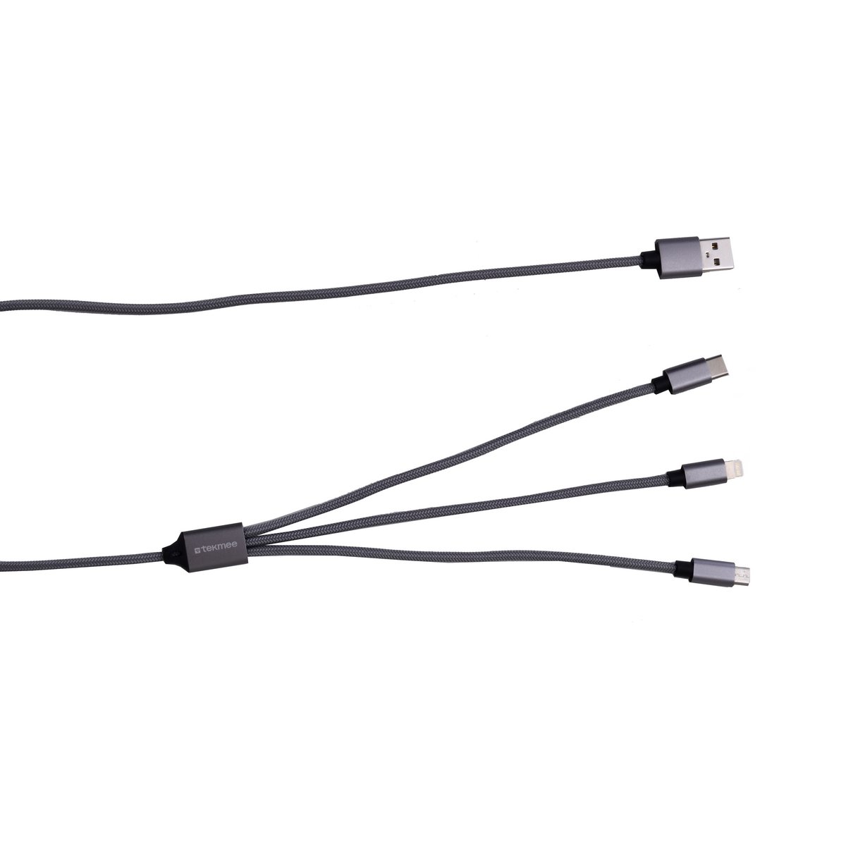 USB Cable 1M + 3 Tips (Type C + Micro USB + IPHONE)