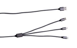 Cable USB 1M +3 Embouts (Type C + Micro USB + IPHONE)