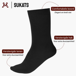 Skarpety z wełny Merino Sukats® 4 lub 8 par | Skarpety wełniane | Bez szwu | Wiele kolorów i rozmiarów