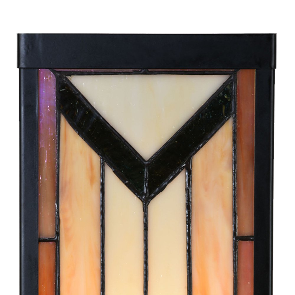 Tiffany Wandlampe 14x16x40 cm Beige Glas