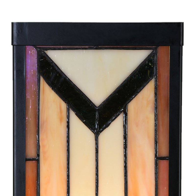 Tiffany væglampe 14x16x40 cm beige glas