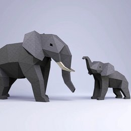DIY elefanter Mama & Baby