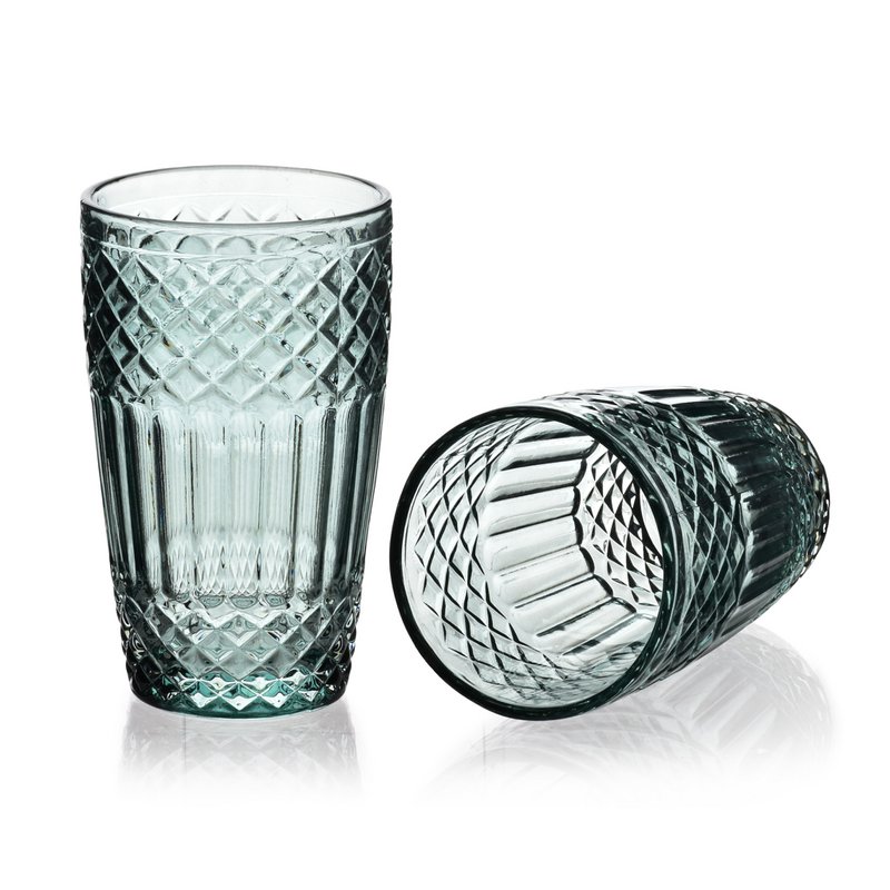 ELLA GREEN Set of 4 glasses 370ml 8x6x12cm