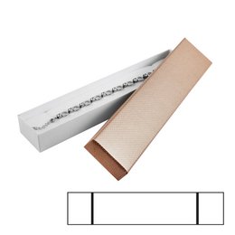Jewelery packaging, pack of 12, dimensions: 21.5 x 4.5 x 2.5 cm, beige/white