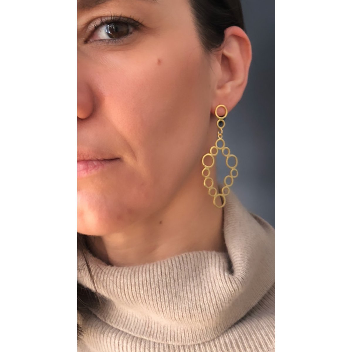 Dione earrings in gold-plated silver