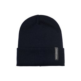 RB5005CX | Unisex Cap in Tubular Stockinette Knit CIMONE Wool Blend Made in Italy. Midnight Blue color. One size