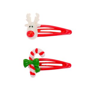 Haarclips - Rudolph en zuurstok