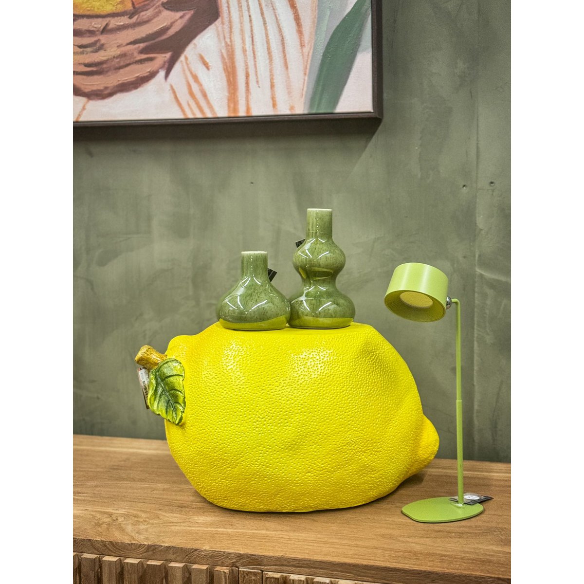 Lemon side table/stool