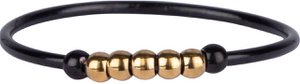 R941 Palm Small Black & Gold Steel