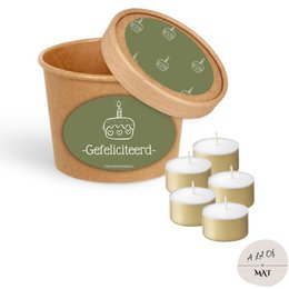 Cadeau de félicitations | Bougies dans un pot