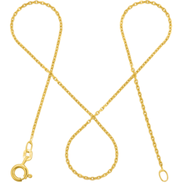 Ankerkæde DELICATE tynd 14k ægte guld diamantbelagt